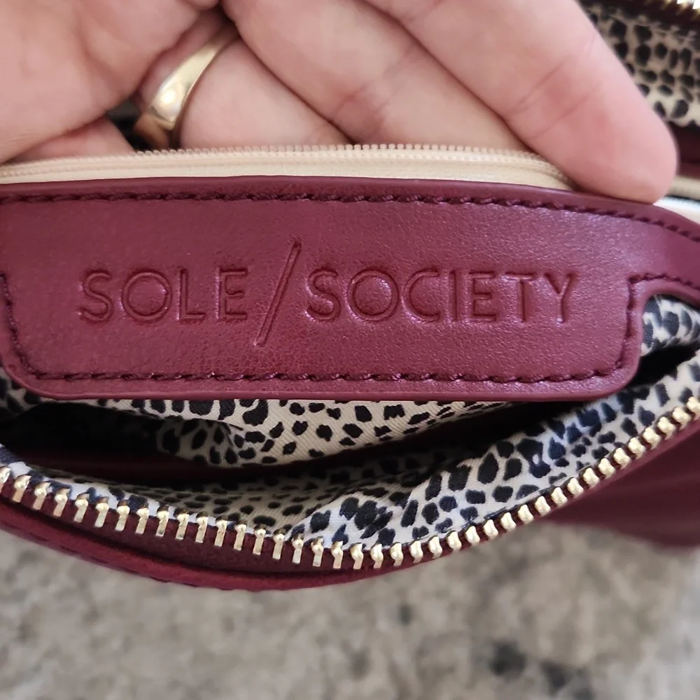 Sole Society Burgundy Ruffle‎ Clutch